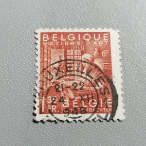 Pecsételt bélyeg Belgium.  1948.