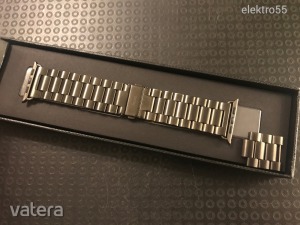 Eredeti HOCO Apple Watch fekete fém szíj 42mm, iWatch férfi szíj, dobozában pótszemekkel