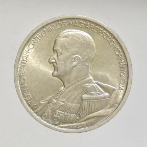 1939  Horthy  ezüst 5 Pengő   aUNC/XF  -PR83