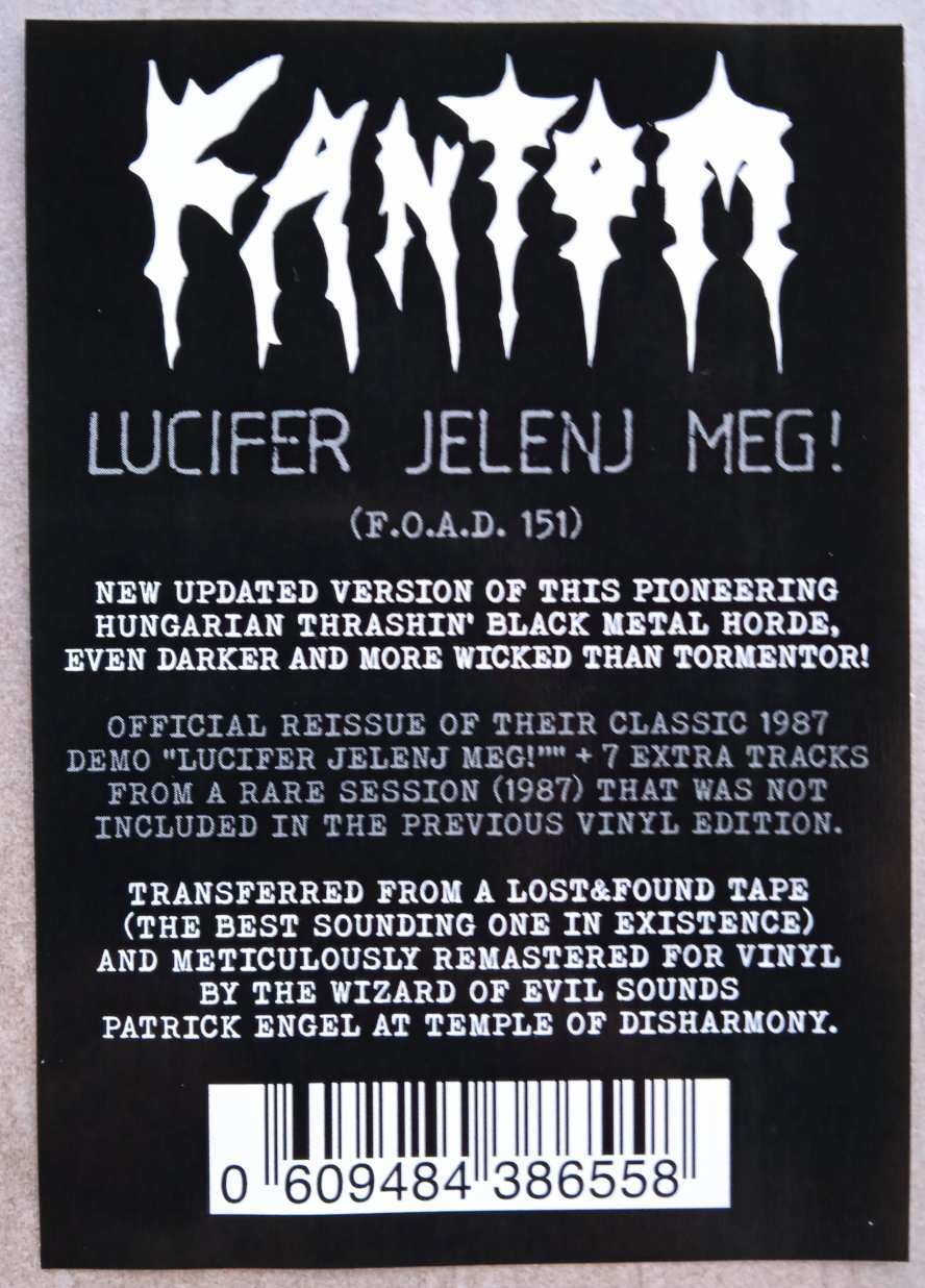 Fantom - Lucifer Jelenj Meg! Magyar Black Metal LP 1987/2026