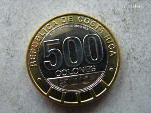 BIMETÁL COSTA RICA EMLÉK 500 COLONES, 2021. 1 DB.