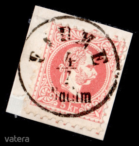 1867 5kr FIUME / Nachm. bélyegzés leírás Horvátország Gudlin E2.35 / 80 pont (880) Kép